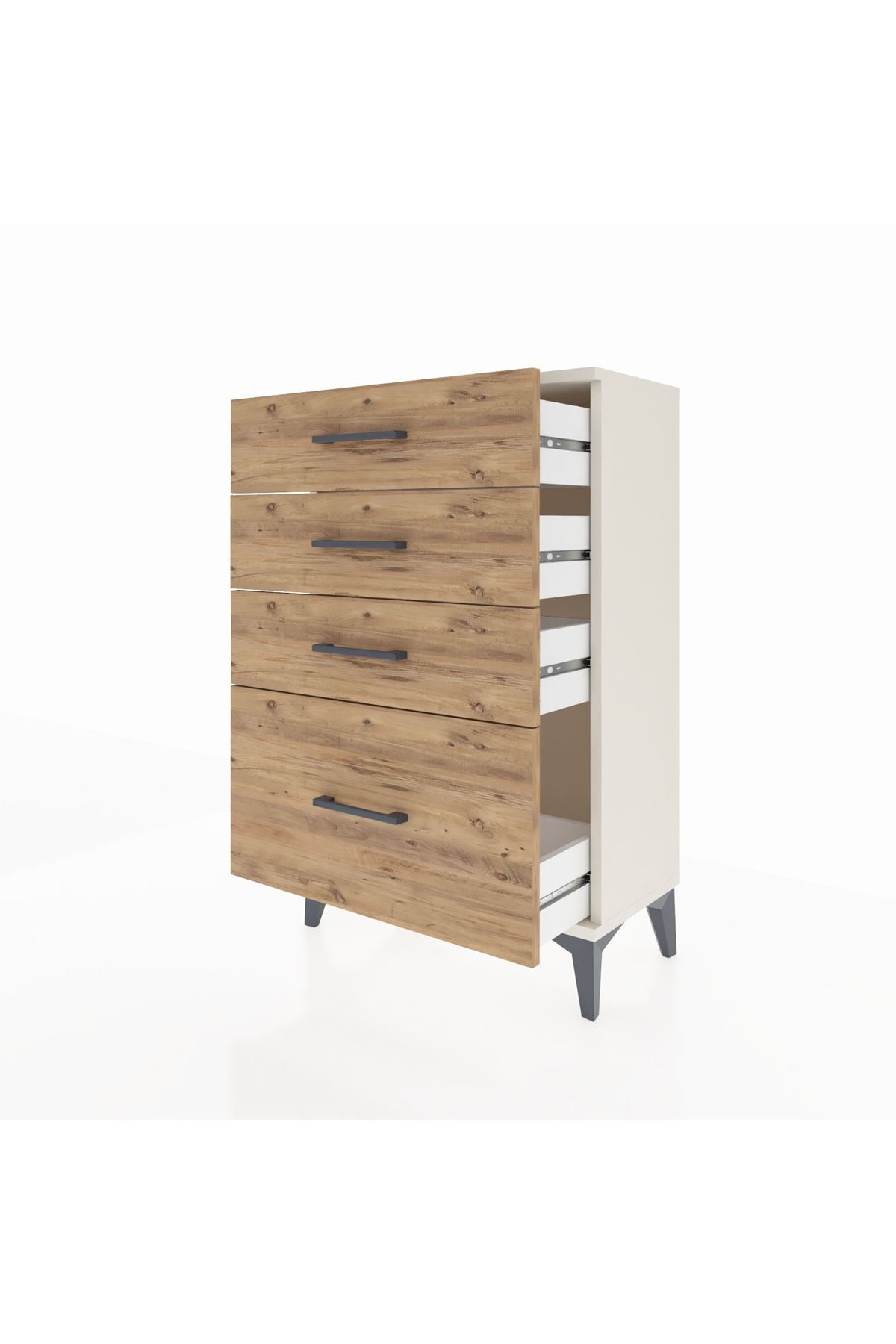 Arges Komodin 4 Çekmeceli 60x30x96 Aytaşı-Çam