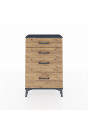 Arges Komodin 4 Çekmeceli 60x30x96 Antrasit-Çam