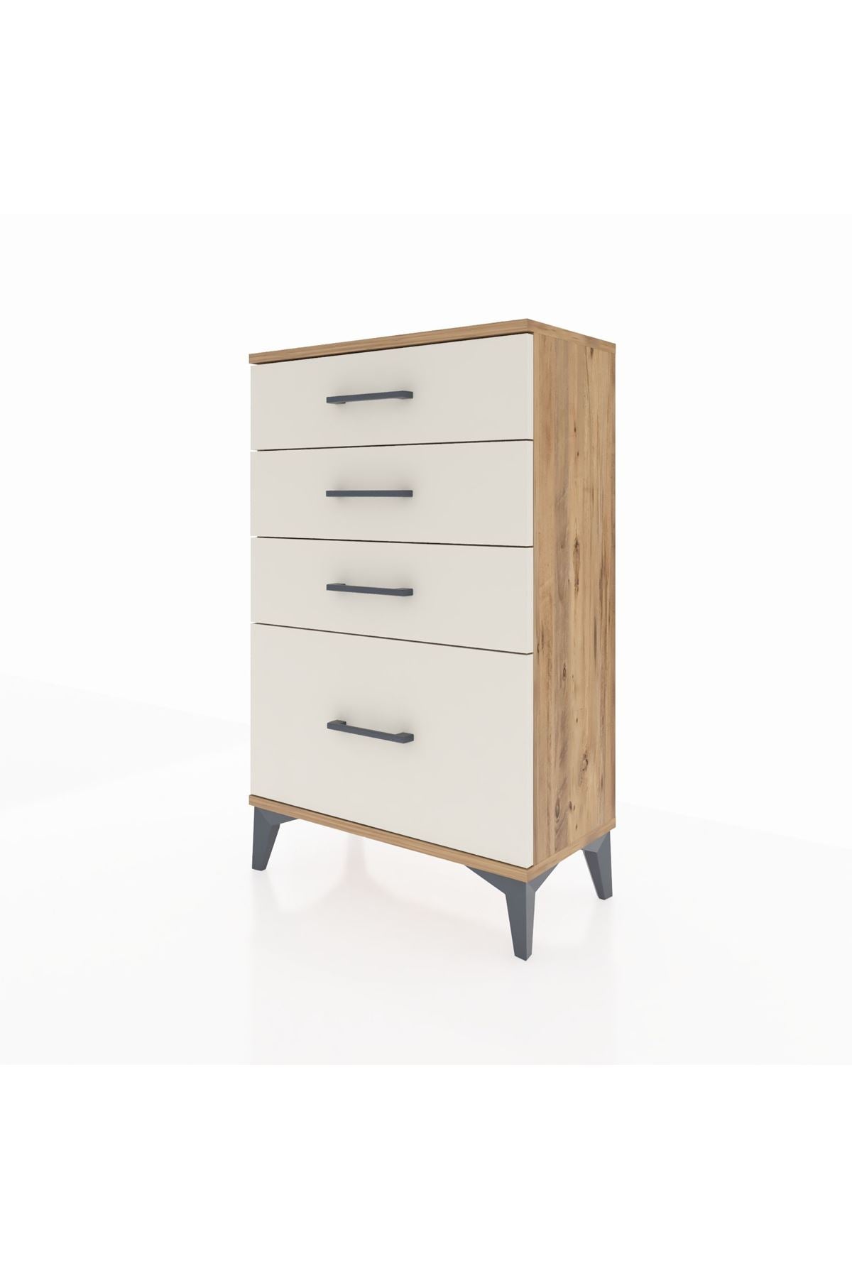 Arges Komodin 4 Çekmeceli 60x30x96 Çam-Aytaşı