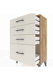 Arges Komodin 4 Çekmeceli 60x30x96 Çam-Aytaşı