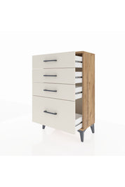 Arges Komodin 4 Çekmeceli 60x30x96 Çam-Aytaşı