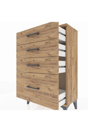 Arges Komodin 4 Çekmeceli 60x30x96 Çam-Çam