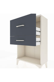 Arges Komodin 2 Çekmeceli 60x30x96 Aytaşı-Antrasit