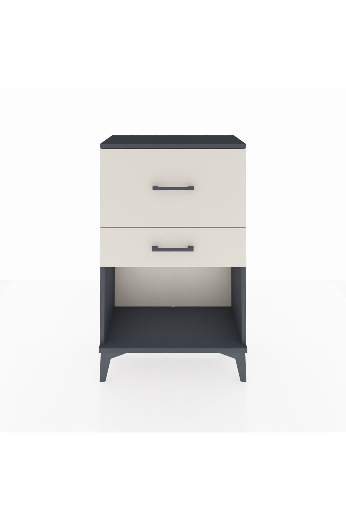 Arges Komodin 2 Çekmeceli 60x30x96 Antrasit-Aytaşı