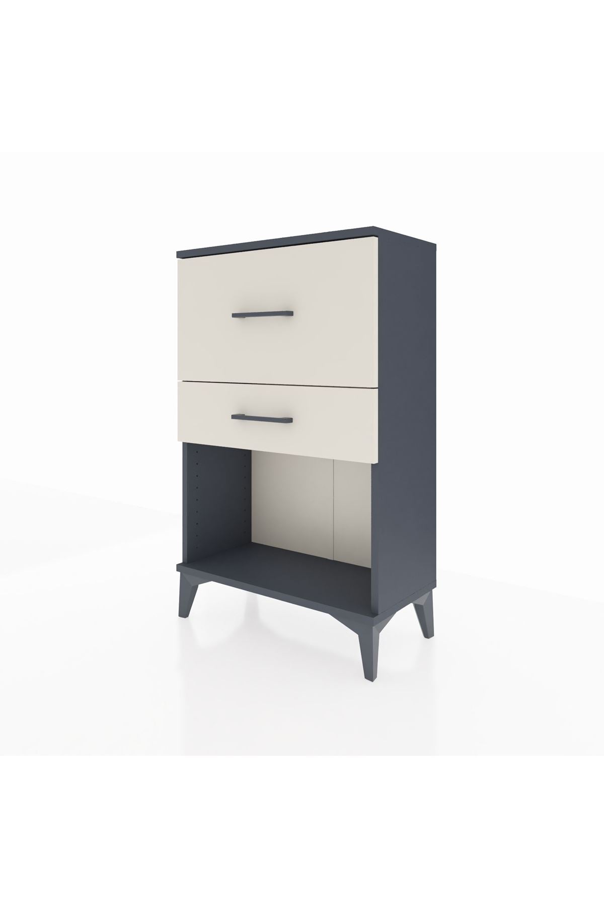 Arges Komodin 2 Çekmeceli 60x30x96 Antrasit-Aytaşı