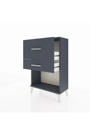 Arges Komodin 2 Çekmeceli 60x30x96 Antrasit-Antrasit