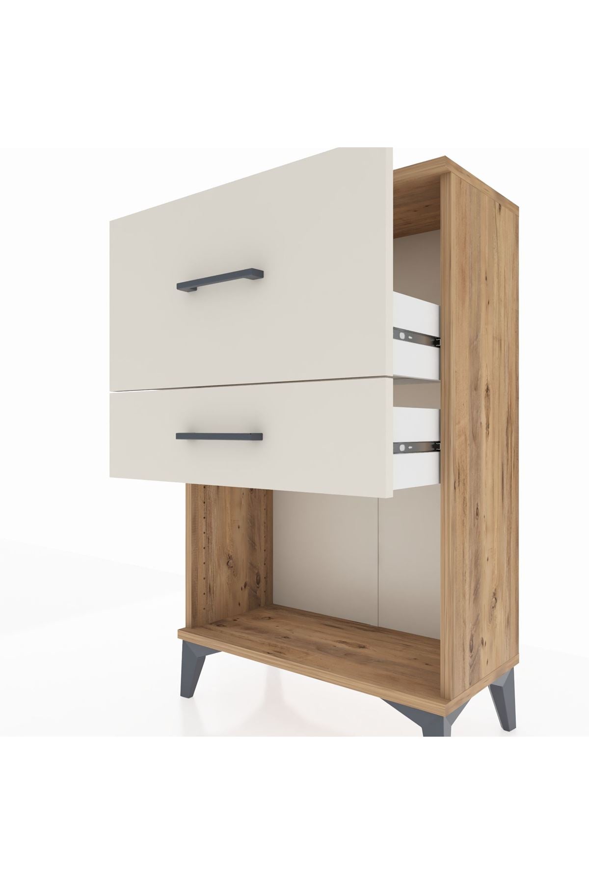 Arges Komodin 2 Çekmeceli 60x30x96 Çam-Aytaşı