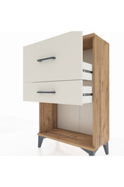 Arges Komodin 2 Çekmeceli 60x30x96 Çam-Aytaşı