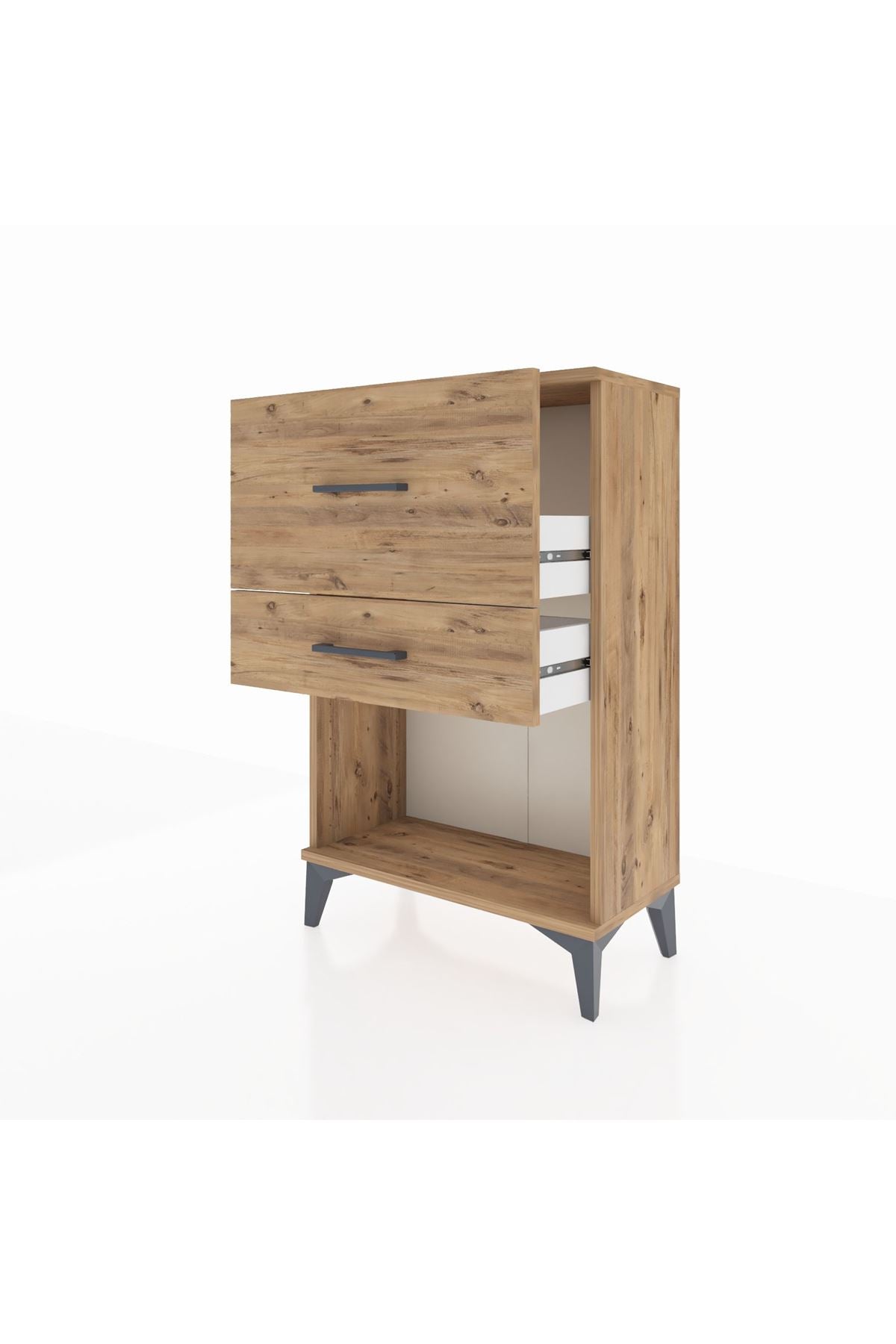 Arges Komodin 2 Çekmeceli 60x30x96 Çam-Çam