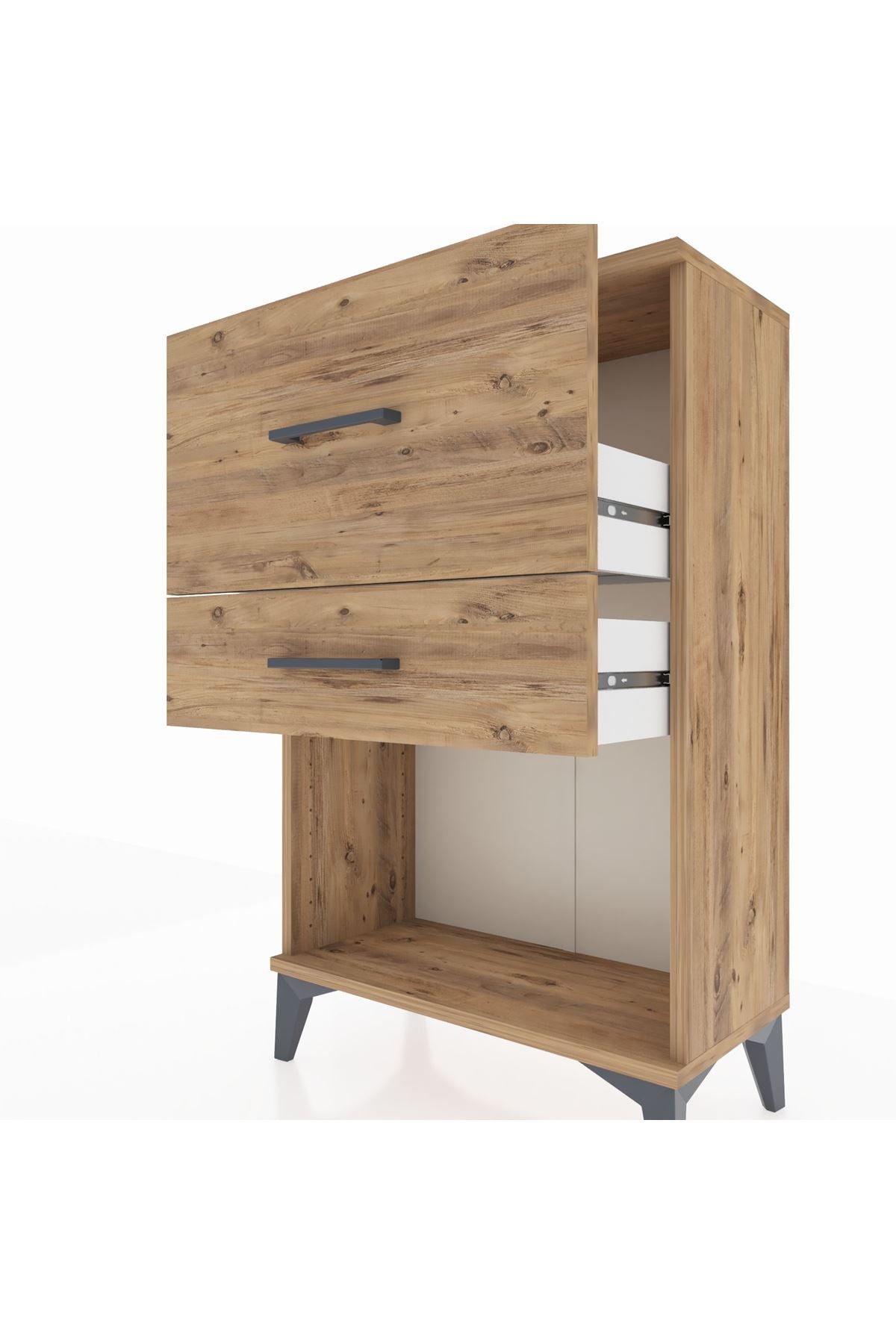 Arges Komodin 2 Çekmeceli 60x30x96 Çam-Çam