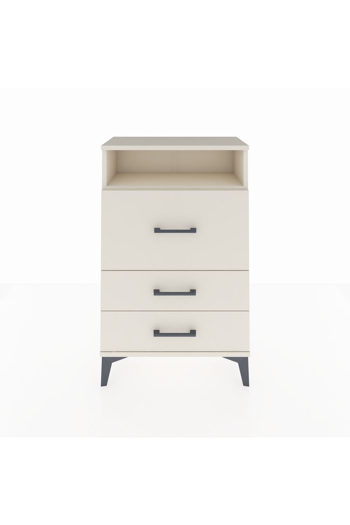 Arges Komodin Tek Raflı 3 Çekmeceli 60x30x96 Aytaşı-Aytaşı