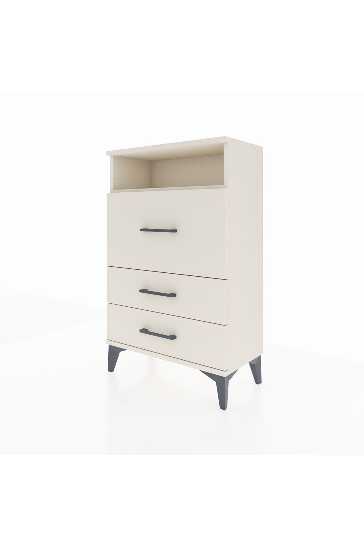 Arges Komodin Tek Raflı 3 Çekmeceli 60x30x96 Aytaşı-Aytaşı