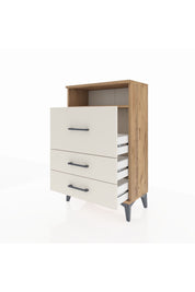 Arges Komodin Tek Raflı 3 Çekmeceli 60x30x96 Çam-Aytaşı