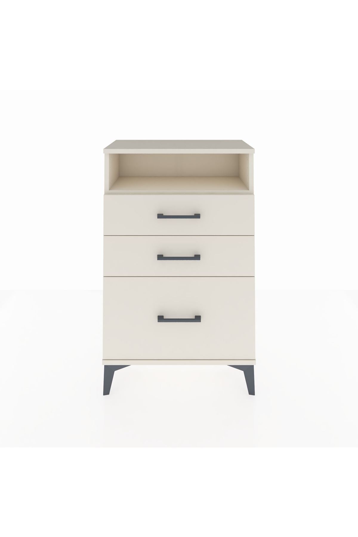 Arges Komodin Tek Raflı 3 Çekmeceli 60x30x96 Aytaşı-Aytaşı