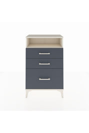 Arges Komodin Tek Raflı 3 Çekmeceli 60x30x96 Aytaşı-Antrasit