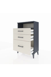 Arges Komodin Tek Raflı 3 Çekmeceli 60x30x96 Antrasit-Aytaşı