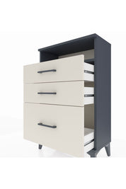 Arges Komodin Tek Raflı 3 Çekmeceli 60x30x96 Antrasit-Aytaşı