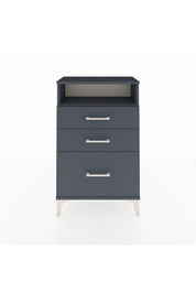 Arges Komodin Tek Raflı 3 Çekmeceli 60x30x96 Antrasit-Antrasit