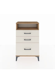 Arges Komodin Tek Raflı 3 Çekmeceli 60x30x96 Çam-Aytaşı