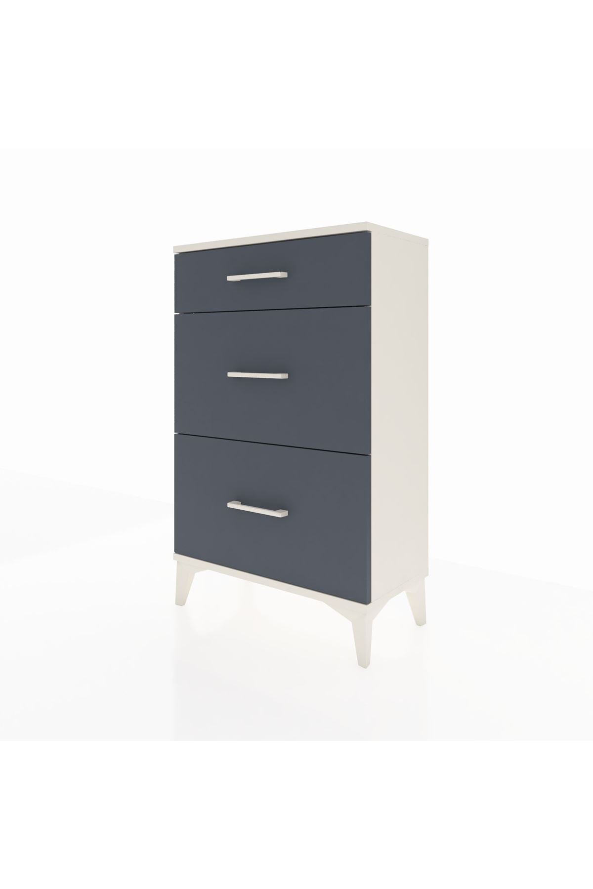 Arges Komodin 3 Çekmeceli 60x30x96 Aytaşı-Antrasit