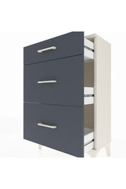 Arges Komodin 3 Çekmeceli 60x30x96 Aytaşı-Antrasit