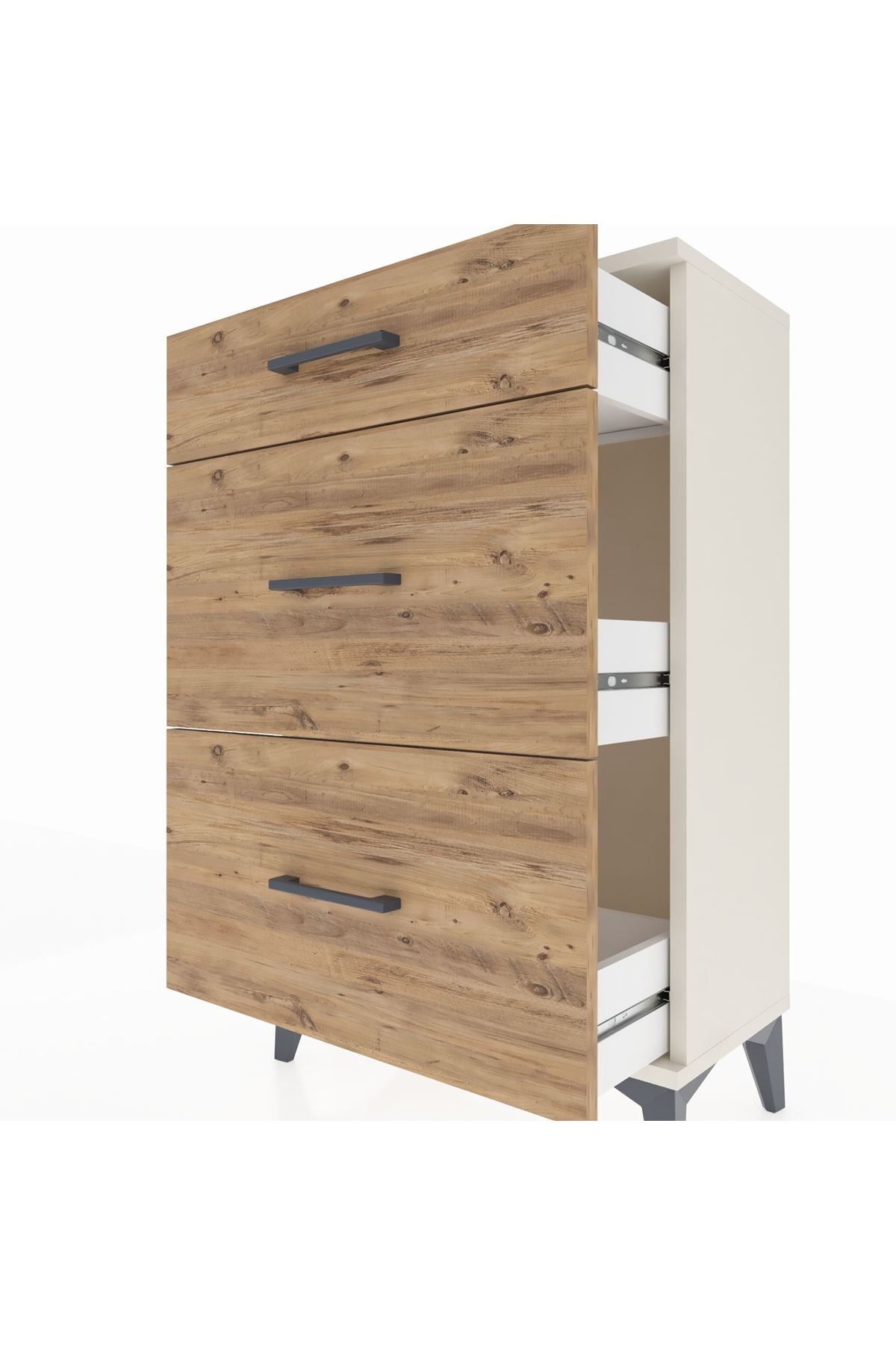 Arges Komodin 3 Çekmeceli 60x30x96 Aytaşı-Çam