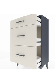 Arges Komodin 3 Çekmeceli 60x30x96 Antrasit-Aytaşı