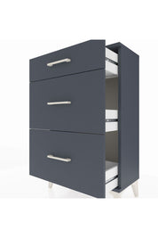 Arges Komodin 3 Çekmeceli 60x30x96 Antrasit-Antrasit