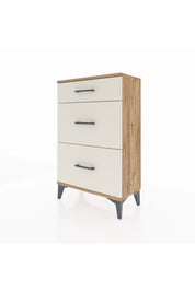 Arges Komodin 3 Çekmeceli 60x30x96 Çam-Aytaşı