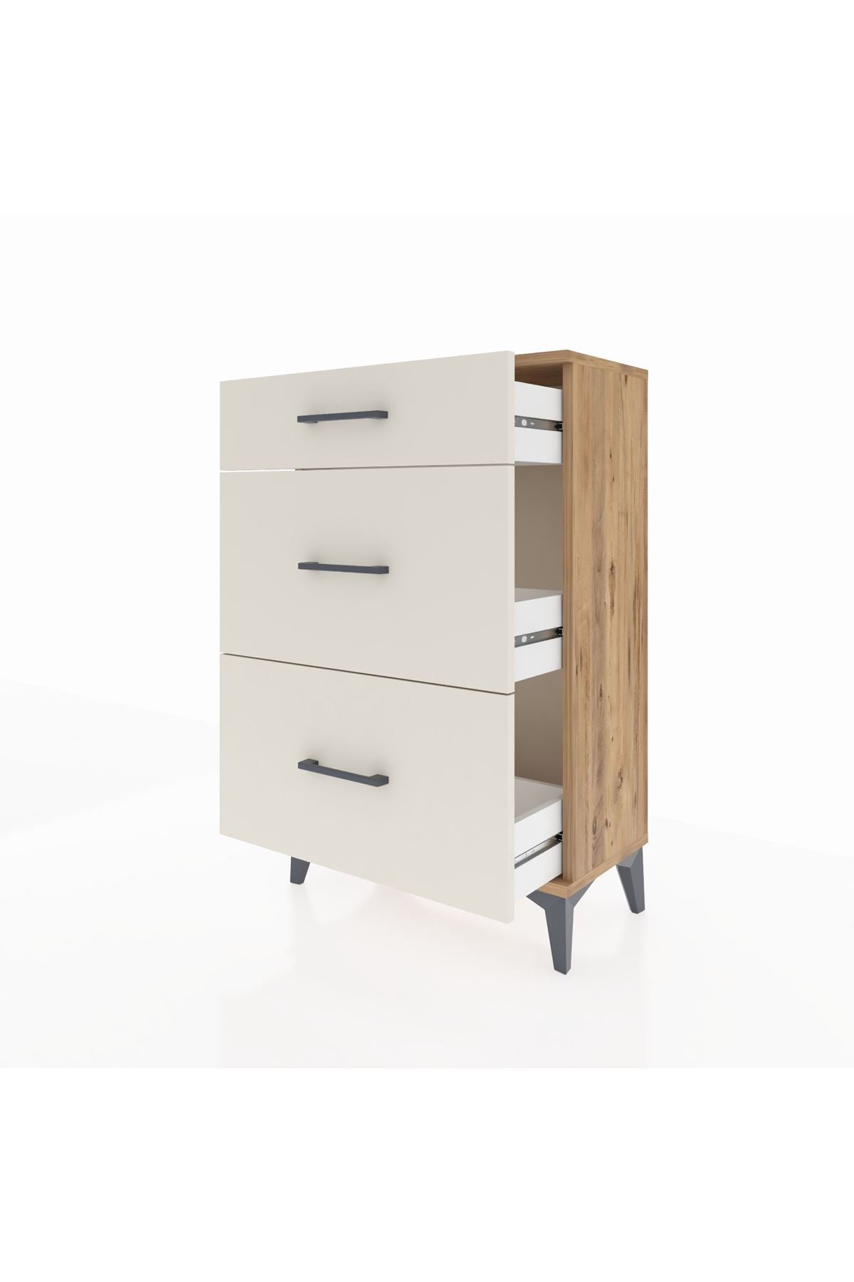 Arges Komodin 3 Çekmeceli 60x30x96 Çam-Aytaşı