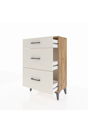 Arges Komodin 3 Çekmeceli 60x30x96 Çam-Aytaşı