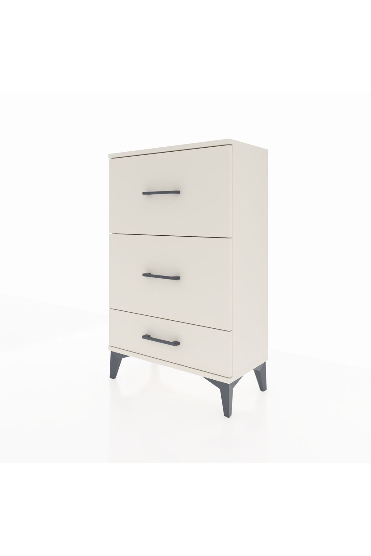 Arges Komodin 3 Çekmeceli 60x30x96 Aytaşı-Aytaşı