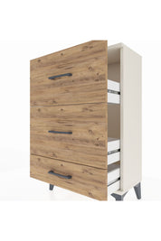 Arges Komodin 3 Çekmeceli 60x30x96 Aytaşı-Çam