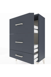 Arges Komodin 3 Çekmeceli 60x30x96 Antrasit-Antrasit