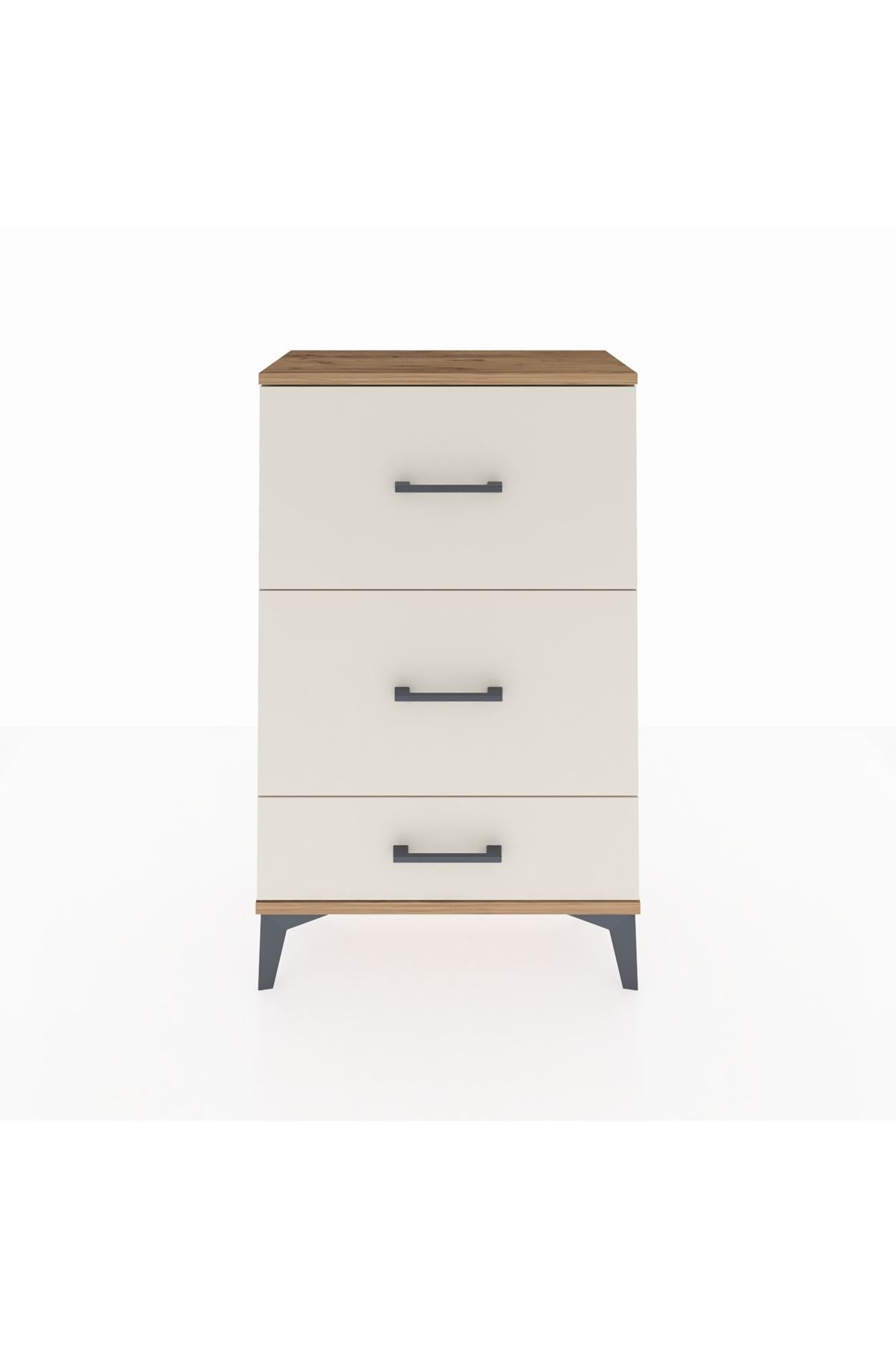 Arges Komodin 3 Çekmeceli 60x30x96 Çam-Aytaşı