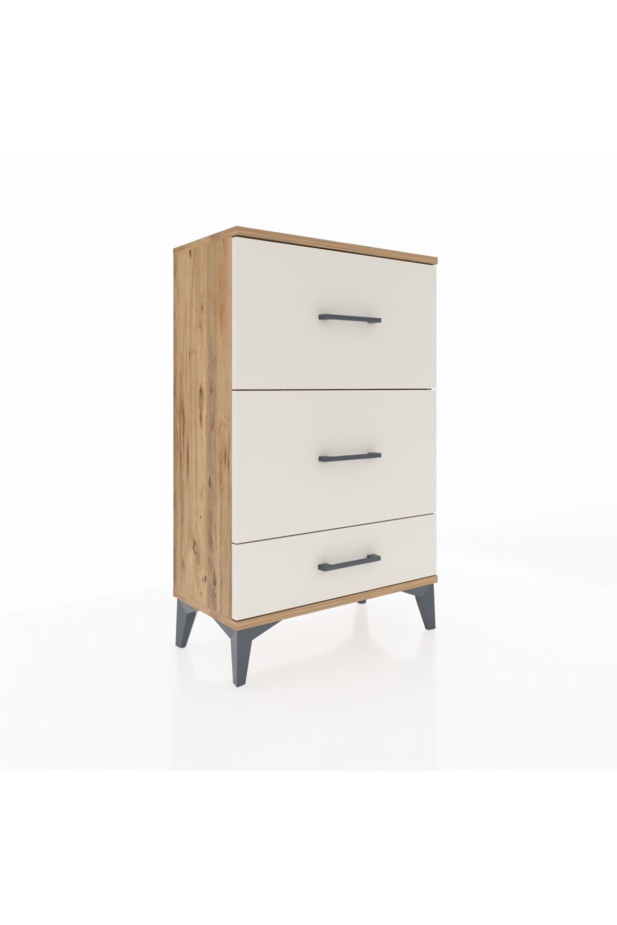 Arges Komodin 3 Çekmeceli 60x30x96 Çam-Aytaşı