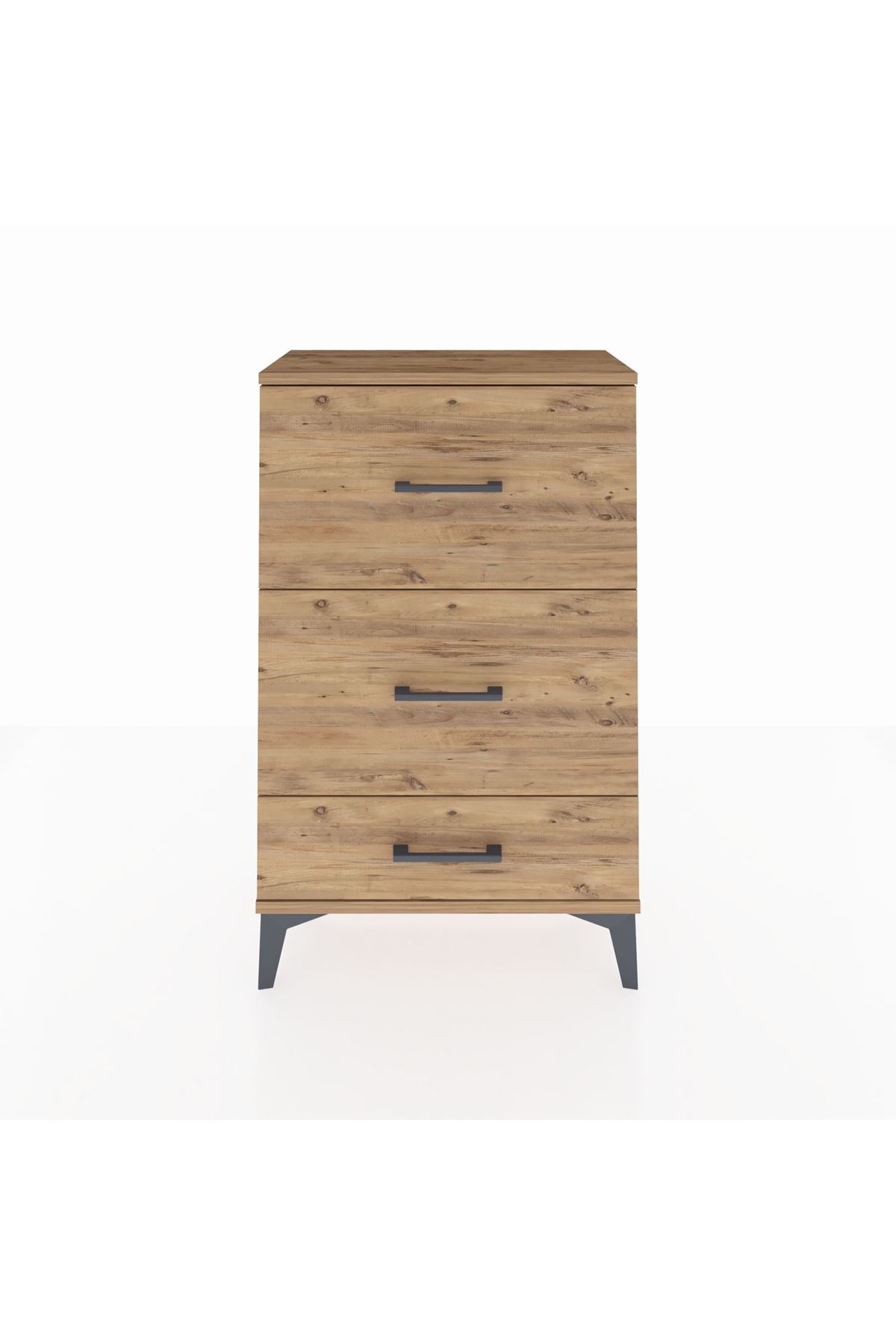 Arges Komodin 3 Çekmeceli 60x30x96 Çam-Çam