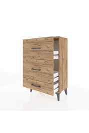 Arges Komodin 3 Çekmeceli 60x30x96 Çam-Çam