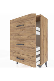 Arges Komodin 3 Çekmeceli 60x30x96 Çam-Çam
