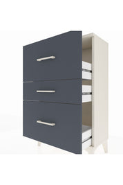 Arges Komodin 3 Çekmeceli 60x30x96 Aytaşı-Antrasit