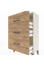Arges Komodin 3 Çekmeceli 60x30x96 Aytaşı-Çam