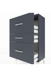 Arges Komodin 3 Çekmeceli 60x30x96 Antrasit-Antrasit