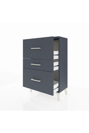 Arges Komodin 3 Çekmeceli 60x30x96 Antrasit-Antrasit