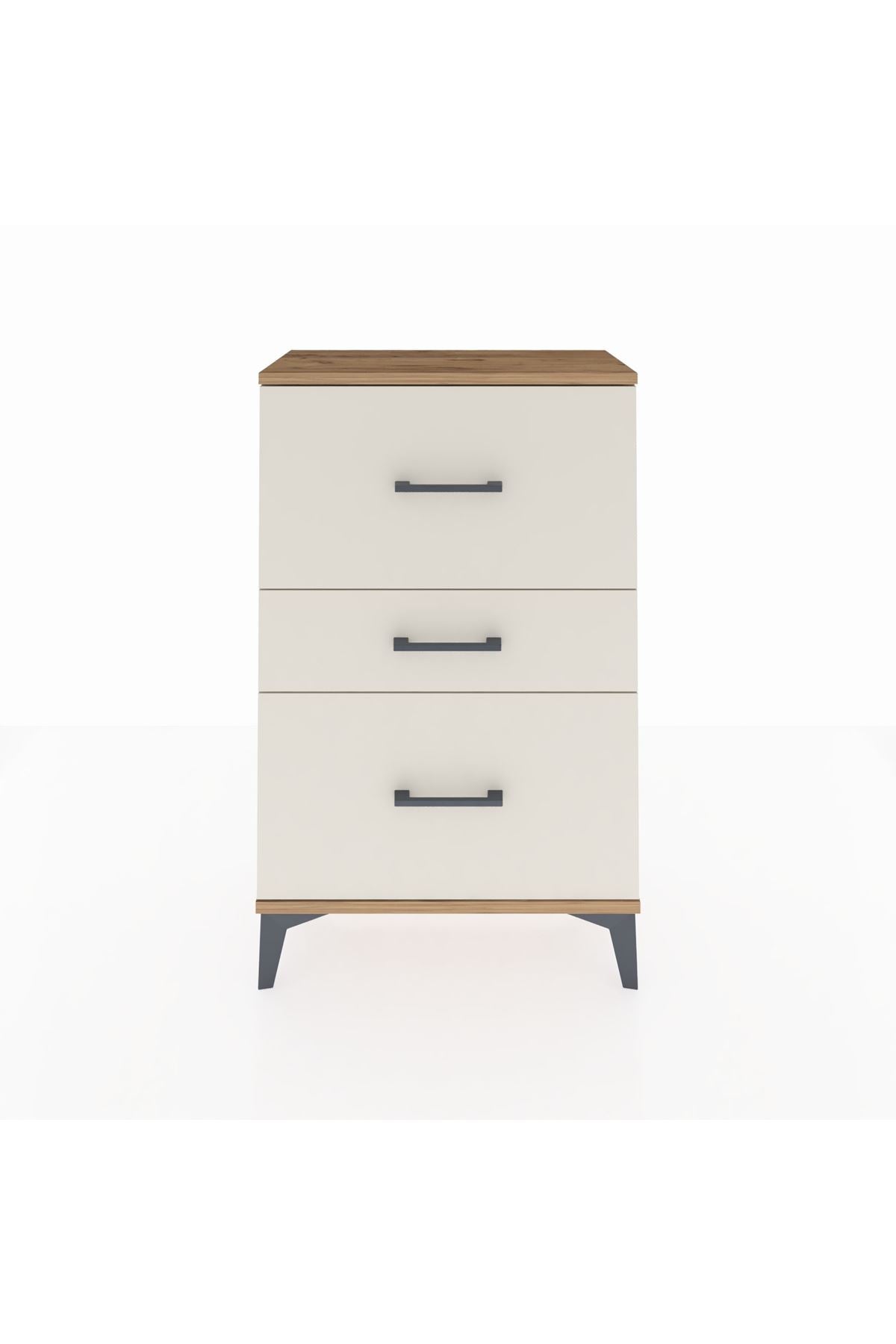 Arges Komodin 3 Çekmeceli 60x30x96 Çam-Aytaşı