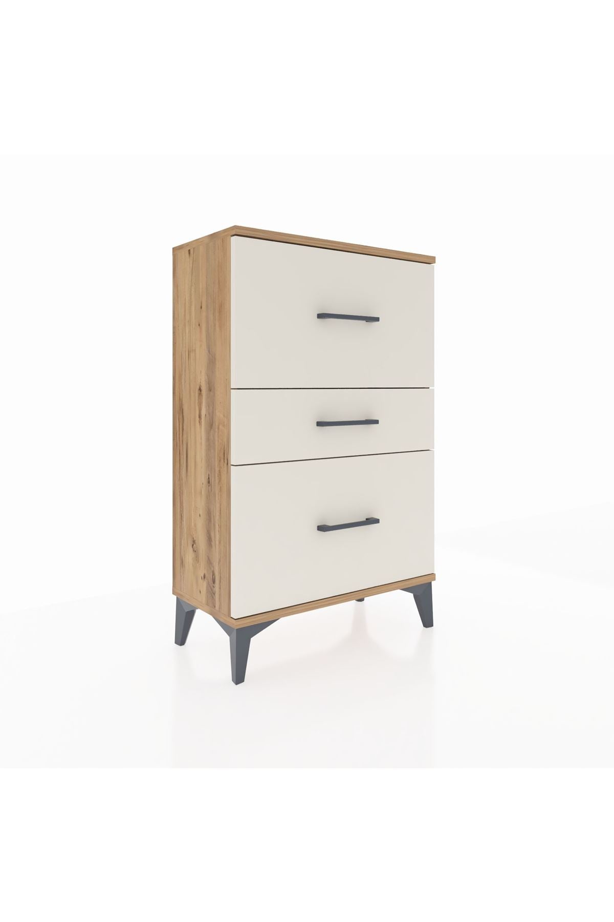 Arges Komodin 3 Çekmeceli 60x30x96 Çam-Aytaşı