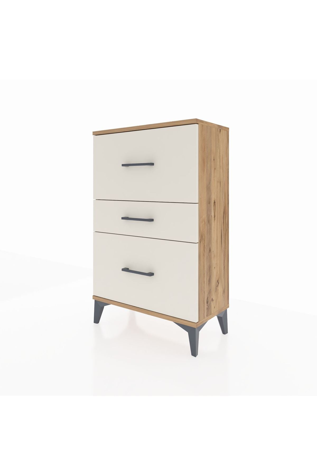 Arges Komodin 3 Çekmeceli 60x30x96 Çam-Aytaşı