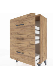 Arges Komodin 3 Çekmeceli 60x30x96 Çam-Çam