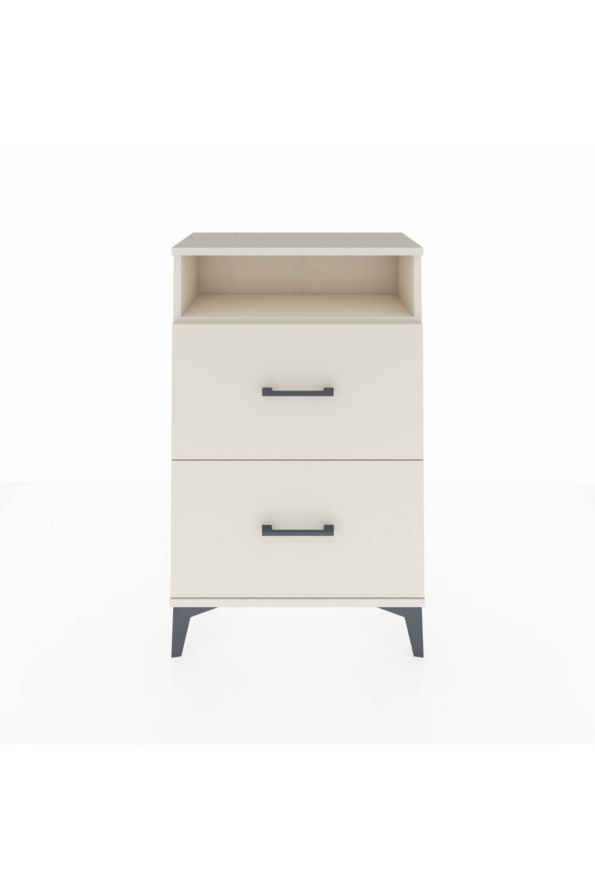 Arges Komodin Tek Raflı 2 Çekmeceli 60x30x96 Aytaşı-Aytaşı