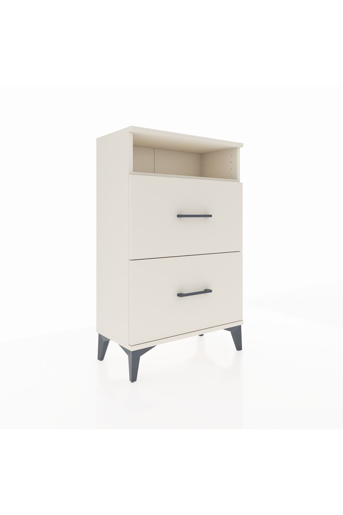 Arges Komodin Tek Raflı 2 Çekmeceli 60x30x96 Aytaşı-Aytaşı