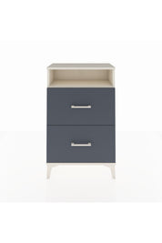 Arges Komodin Tek Raflı 2 Çekmeceli 60x30x96 Aytaşı-Antrasit